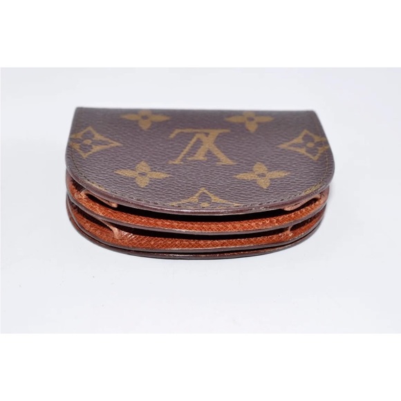 Louis Vuitton LV Portomone Guse Monogram Coin Case PVC Leather Brown - Picture 6 of 8
